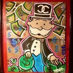 Colorful Monopoly-Inspired Art Print “Money Man”